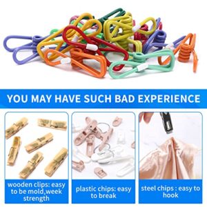 Chip Clips, Chip Clips Bag Clips Food Clips, Bag Clips for Food, Chip Bag Clip, Food Clips, PVC-Coated Clips for Food Packages, Paper Clips, Clothes Pin（Mixed Colors 30 PCs）