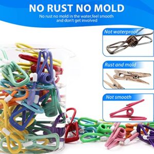 Chip Clips, Chip Clips Bag Clips Food Clips, Bag Clips for Food, Chip Bag Clip, Food Clips, PVC-Coated Clips for Food Packages, Paper Clips, Clothes Pin（Mixed Colors 30 PCs）