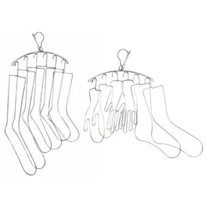 silly monkey sock blockers mitten blockers glove blockers combo set with laundry drying hanger rack stainless steel for shaping, drying, displaying knitted socks, mittens and gloves