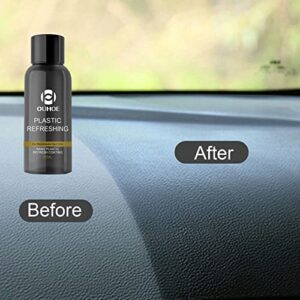 Plastic Revitalizing Coating Agent, 2023 New Nano Plastic Refreshing Coating, Plastic Parts Refurbish Agent for Car, Automotive Interior Cleaning Retreading Agent, Effective Restoration (50ML)