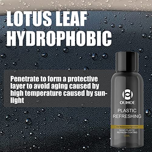 Plastic Revitalizing Coating Agent, 2023 New Nano Plastic Refreshing Coating, Plastic Parts Refurbish Agent for Car, Automotive Interior Cleaning Retreading Agent, Effective Restoration (50ML)