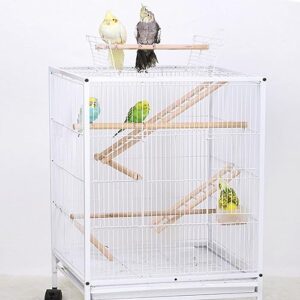 2pcs Birdie Basics Wooden Ladder for Bird Cage Climbing Ladder Toy for Parakeets Parrots Cockatoo (7 Step & 8 Step)