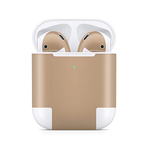 TACKY DESIGN Classic Skins for Apple Airpod Skins, Solid Airpods Sticker for airpods 1 & 2 Vinyl 3m, Airpod Stickers for Earbuds, airpods Skins Protective Full Cover. (AirPods 1st Generation, Latte)