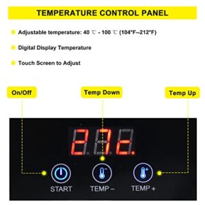 YMJOINMX Roll Top Chef Chafing Dish Buffet Set 2 Pans Food Warmer Buffet Servers and Warmers Digital Display Temperature Warming Tray Bain Marie Food Warmer for Parties Commercial Food Steam Table