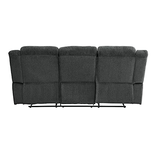 Lexicon Taylor Manual Double Reclining Sofa, Charcoal