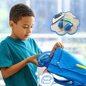 KLYLOP Kids Headphones with Microphone, Wired Headphone Over-Ear for Kids for School, 85/94dB Volume Limiter, Headphones for Kid with Share Function, Foldable Headset for iPad Kindle Fire