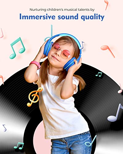 KLYLOP Kids Headphones with Microphone, Wired Headphone Over-Ear for Kids for School, 85/94dB Volume Limiter, Headphones for Kid with Share Function, Foldable Headset for iPad Kindle Fire