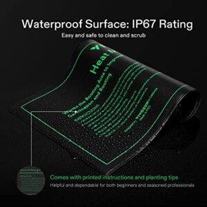 VIVOSUN Durable Waterproof Seedling Heat Mat Warm Hydroponic Heating Pad 10" x 20.75", with 6-Pack Seed Starter Trays