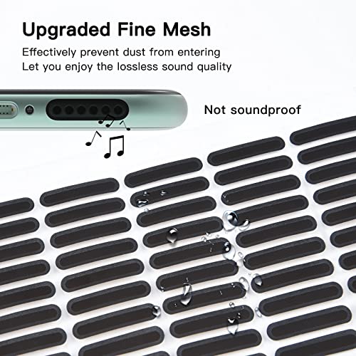 iPhone Speaker Cover Protector Dustproof Speaker Mesh Adhesive Stickers, 5PCS Anti Dust Plugs for iPhone 14/14 Pro Max, iPhone 13/13 Pro/12/12 Mini/12 Pro Max, Anti Dust Kit with Tweezers