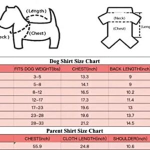 Dog and Owner Matching T-Shirts Family Clothes for Dog Pitbull Dog Clothes Shirt for PaPa and Mama- Mom and Pet Shirt are Sold Separately (Parent-Free, White)