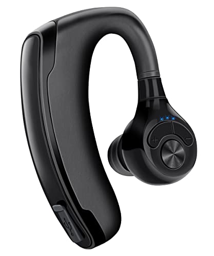 [Newest]Bluetooth Earpiece,Hopene Cell Phone Earpiece Compatible with iphone Android Samsung Device,Long Battery Life,180°Rotation Fits Both Ear,10H HD Talktime,Wireless Headset for Driving Business