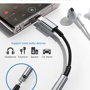 LERTOSEN 2 in 1 USB C to 3.5mm Headphone and Charger Adapter + USB Type C to 3.5mm Female Headphone Jack Adapter (Bundle)