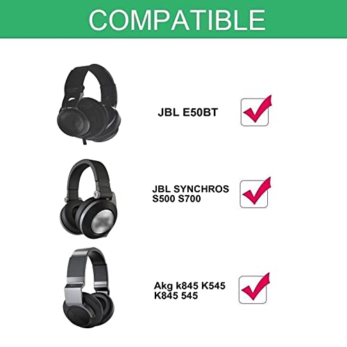 Aiivioll Replacement Ear Pads Compatible with SYNCHROS E50BT E50 S500 S700 Wireless EarPads Headphones Ear Pads Protein PU Leather Ear Pads Repair Parts (Black)