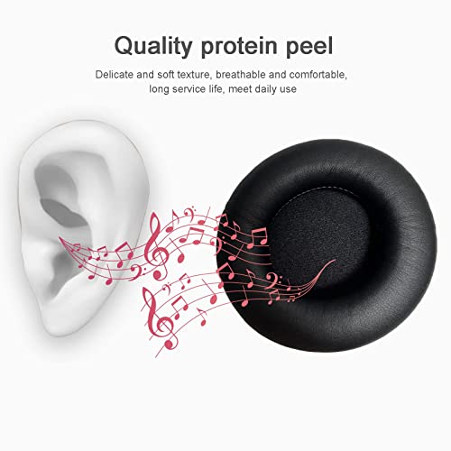 Aiivioll Replacement Ear Pads Compatible with SYNCHROS E50BT E50 S500 S700 Wireless EarPads Headphones Ear Pads Protein PU Leather Ear Pads Repair Parts (Black)