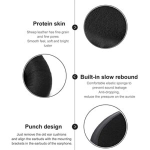 Aiivioll Replacement Ear Pads Compatible with SYNCHROS E50BT E50 S500 S700 Wireless EarPads Headphones Ear Pads Protein PU Leather Ear Pads Repair Parts (Black)