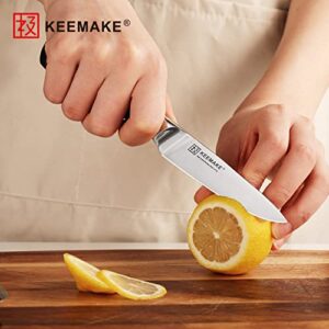 KEEMAKE Chef Knife Set 3 Piece, Sharp Kitchen Knives Set Professional Cooking Knife Set, German Stainless Steel 1.4116 Cutting Knives Set for kitchen with Black Handle