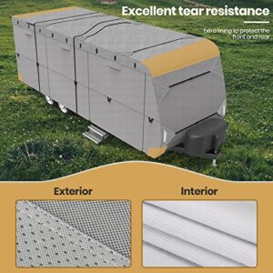 Leader Accessories Easy Setup RV Cover Extra Thick 5 Layers Travel Trailer Cover Camper Cover with Assist Poles (Fits 27' - 30')