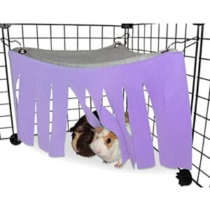 EastVita Tassel Hammock Corner Pet Shelter Tent Nest Corner Hidden Habitat Tent Peekaboo Toys Cage Accessories for Guinea Pigs Ferrets Chinchillas Rats Bunny and Other Small Animals Light Pink