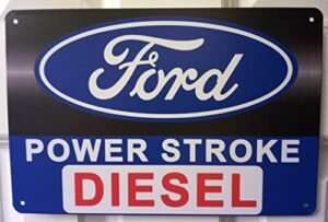 bayyon tin sign ford power stroke diesel tin metal sign man cave vintage ad style 8x12inch