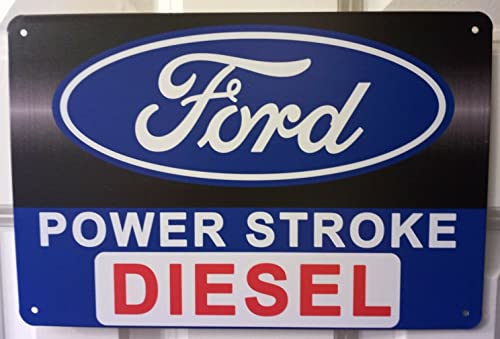 Bayyon Tin Sign Ford Power Stroke Diesel Tin metal Sign Man Cave Vintage Ad Style 8X12Inch