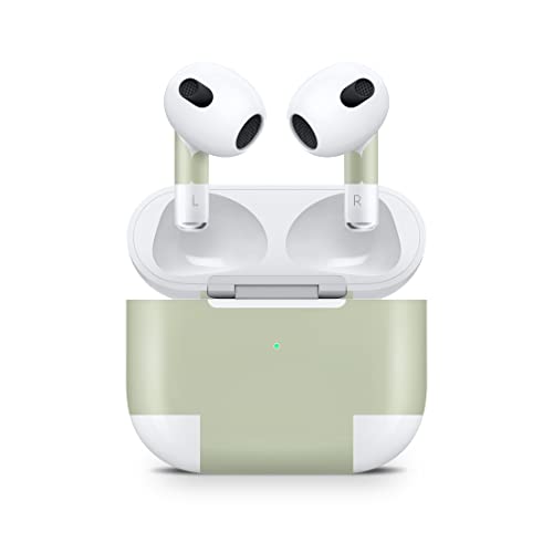 TACKY DESIGN Solid Skin for Apple Airpod 3 Skins,Classic Color Airpods 3 Sticker for airpods 3 (2021),Vinyl 3m, Airpod Stickers for Earbuds and case, airpods Skins Protective Full wrap Cover (Green)