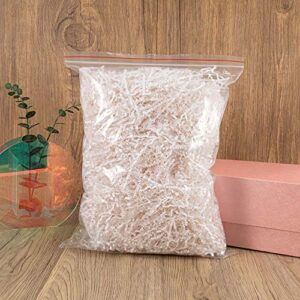 OBMMIRAO 0.5 LB White Crinkle Cut Paper Shred Filler for Gift Wrapping & Basket Filling, Decorative Grass Shredded Paper for Gift Box, Gift Box Stuffing