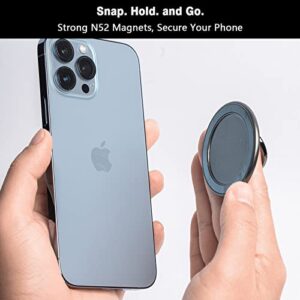 Dremmiwin Phone Grip Magnetic Base Compatible with iPhone 14 13 12 Series, Removable and Wireless Charging with Mag-Safe Case, [Base Only] Designed for Phone Ring Holder and Phone Grip (Matte Black)