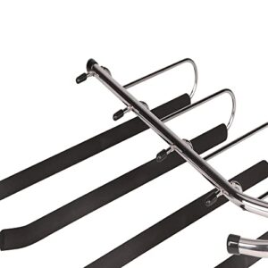 Pants Hangers, HAIZLUOP 2pcs Metal Space Saving Magic Hangers, 4 Layers (Black)