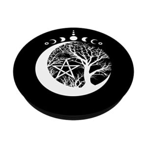 Occult Mystical Moon Phases Tree Of Life Wicca Pentacle PopSockets Swappable PopGrip