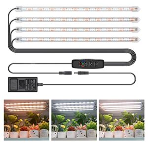 kullsinss led grow light strips, 240 leds full spectrum grow lights for indoor plants with auto on/off timer, 10 dimmable levels, plant growing lamps for greenhouse shelves seed starting