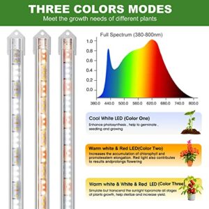 Kullsinss LED Grow Light Strips, 240 LEDs Full Spectrum Grow Lights for Indoor Plants with Auto ON/Off Timer, 10 Dimmable Levels, Plant Growing Lamps for Greenhouse Shelves Seed Starting