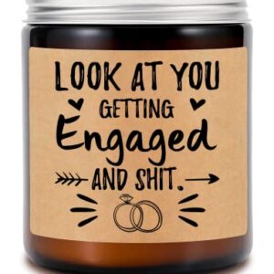 KrysDesigns Look at You - Getting Engaged & Shit Candle - Wedding Gift - Funny Candle - Best Friend Gift - Lavender Scented Candles - Soy Candles, 8oz