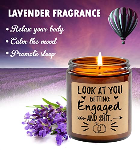 KrysDesigns Look at You - Getting Engaged & Shit Candle - Wedding Gift - Funny Candle - Best Friend Gift - Lavender Scented Candles - Soy Candles, 8oz