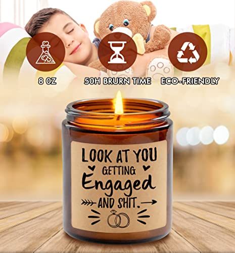 KrysDesigns Look at You - Getting Engaged & Shit Candle - Wedding Gift - Funny Candle - Best Friend Gift - Lavender Scented Candles - Soy Candles, 8oz