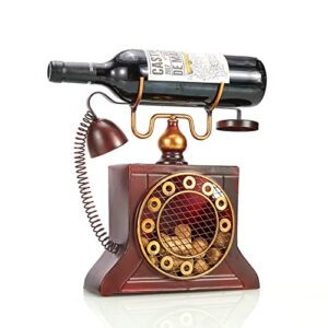 yawill wine cork holder - metal retro telephone cork holder and cork storage vintage telephone wine accessory decor, holds approximately 65 corks