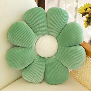 ibuypads flower pillow flower floor pillow cute pillows aesthetic daisy pillow flower floor pillow seating cushion flower pillow indie flower shaped pillow (green-s)