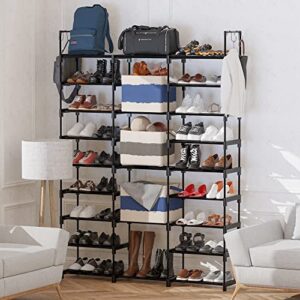 UMBFUN Shoe Rack, 9 Tiers Shoes Rack Organizer for Entryway Hold 50-55 Pairs Shoes and Boots Metal Shoes Storage Tall Stackable Free Standing Big Shoe Rack for Closet(3x9)