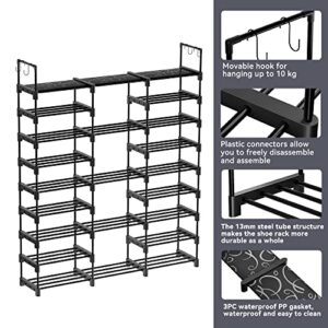 UMBFUN Shoe Rack, 9 Tiers Shoes Rack Organizer for Entryway Hold 50-55 Pairs Shoes and Boots Metal Shoes Storage Tall Stackable Free Standing Big Shoe Rack for Closet(3x9)