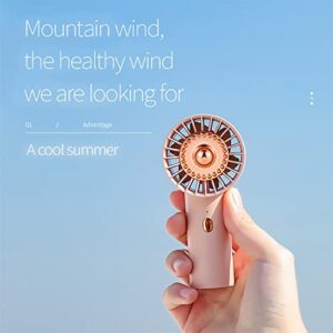 無品牌 GKI Mini handheld fan, USB Rechargeable Small Cooling Fan, Battery Operated Personal Fan. (ROSE GOLD)