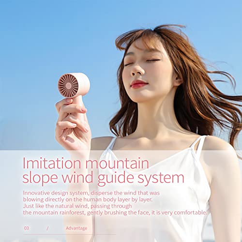 無品牌 GKI Mini handheld fan, USB Rechargeable Small Cooling Fan, Battery Operated Personal Fan. (ROSE GOLD)