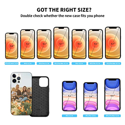 Easycosy Personalized Picture Phone Cases for 14 13 12 11 Pro/Max/Mini XR X Xs Max Custom Multiple Photo iPhone Case for Friends Family Birthday Gifts Customized Full Protection TPU Cover