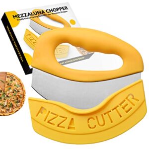 tacgea pizza cutter, sharp blade stainless steel pizza cutter slicer with protective sheath, kitchen tool