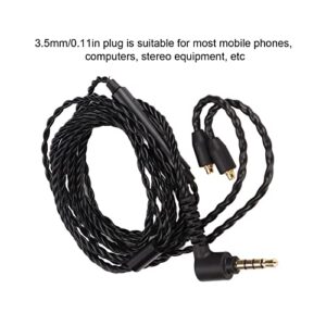Kafuty-1 Headphone Upgrade Cable,Replacement Audio Cable Upgrade Headphone Cord,with Volume Control and Mic,Compatible with Headset with MMCX Interface SE846 SE535 UE900,etc.