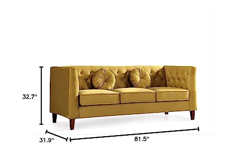 US Pride Furniture S5688N-S5694N Sofas, Mastard Yelloe