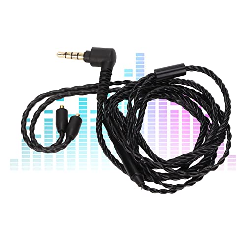 Kafuty-1 Headphone Upgrade Cable,Replacement Audio Cable Upgrade Headphone Cord,with Volume Control and Mic,Compatible with Headset with MMCX Interface SE846 SE535 UE900,etc.