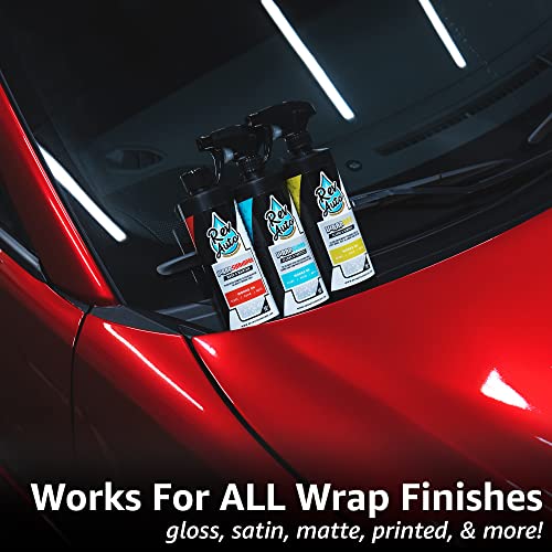 Rev Auto Complete Vinyl Wrap Detailing Kit - 3 Item Car Wrap Cleaning Kit Includes Wrap Detailer, Wrap Shampoo, & Wrap APC Car Wrap Vinyl Finishes | Car Wrap Cleaner, Vinyl Wrap Care