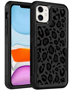 loqupe designed for iphone 11,heavy-duty tough rugged lightweight slim shockproof protective case for iphone 11 6.1 inch,women girls,cute cheetah leopard pattern
