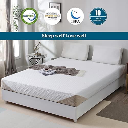 MUUEGM Full Size Mattress 8 Inch, Gel Infused Memory Foam Mattress for Cool Sleep,Pressure Relief,Bed in a Box,Medium Firm Mattress,CertiPUR-US Certified