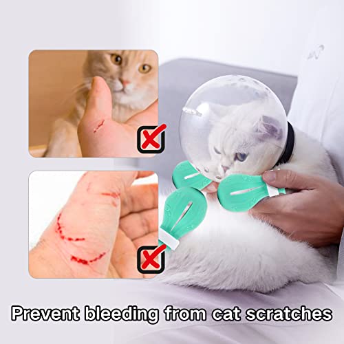 Augegel Cat Muzzle for Grooming,Bubble Muzzle and Boots for Nail Trimming,Cat Grooming Mask with Anti Bite,Cat Astronaut Helmet,Cat Breathable Muzzle and Silicone Paw Covers