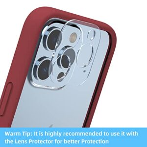 K TOMOTO Compatible iPhone 13/13 Pro Bumper Case (6.1 Inch), Liquid Silicone Bumper Case [Shock-Absorb] [Raised Edge Protection] [Drop Protection] [Silky and Soft Touch] Frame Bumper Case, Red